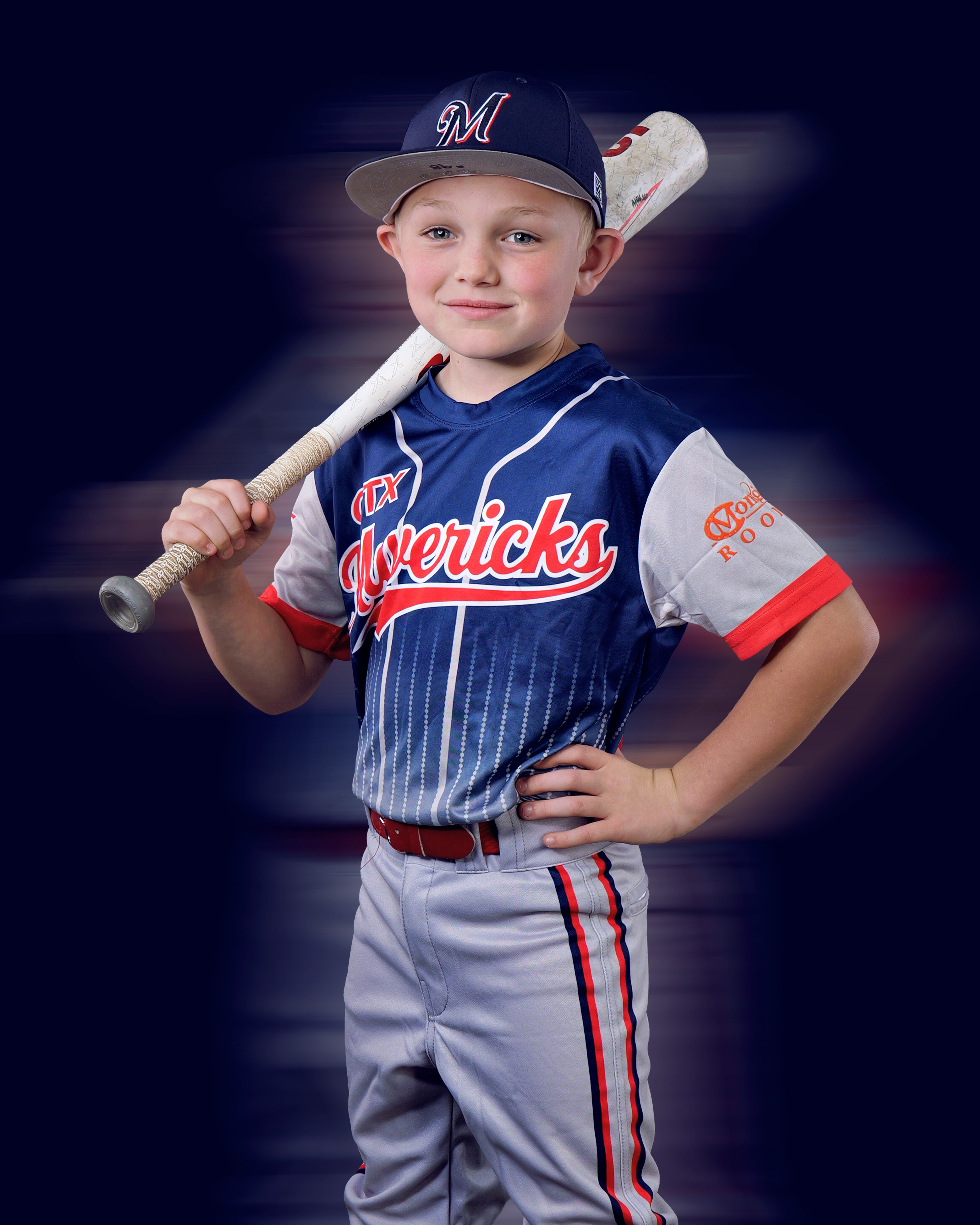 Youth baseball player portrait — The Picture Day Rig